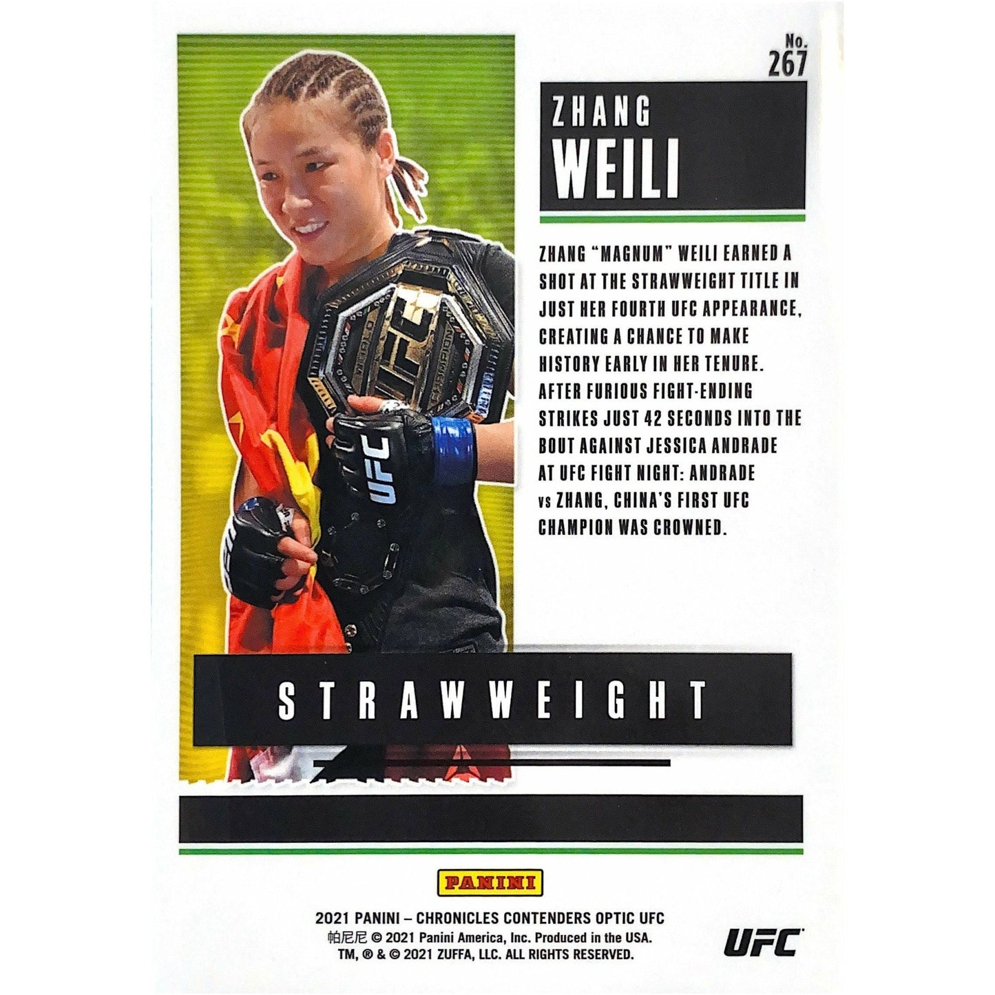 2021 Contenders Optic Zhang Weili Season Ticket | Local Legends Cards & Collectibles