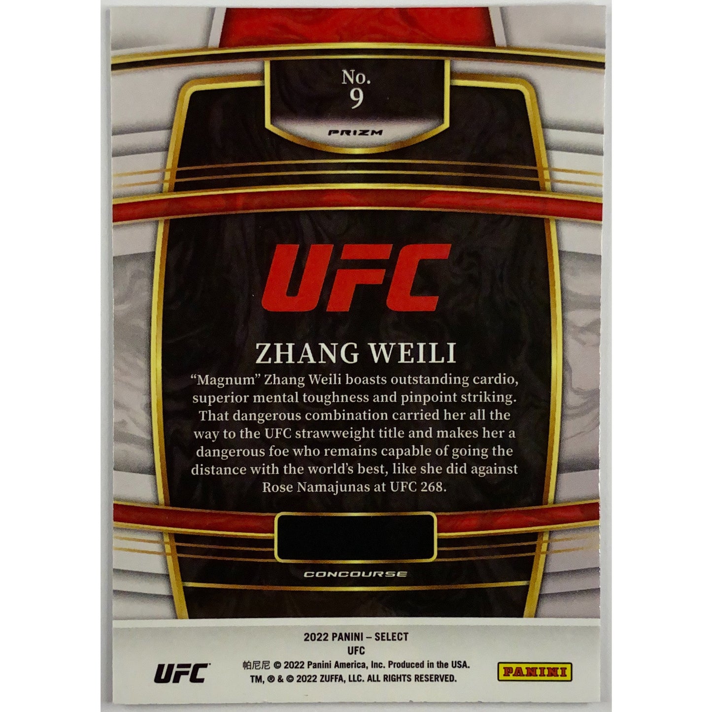 2022 Select Zhang Weili Silver Holo Prizm | Local Legends Cards & Collectibles