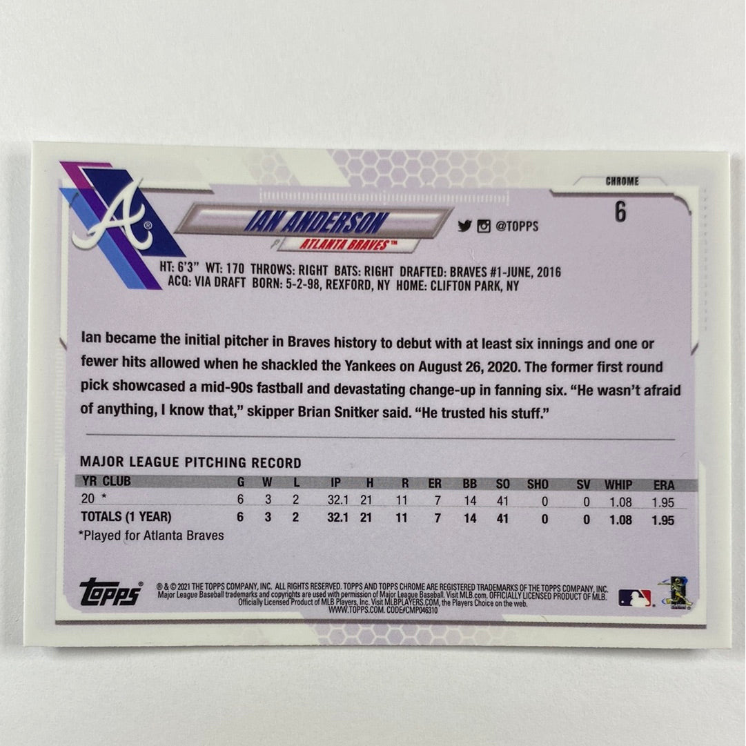2021 Topps Chrome Ian Anderson XFractor RC | Local Legends Cards & Collectibles