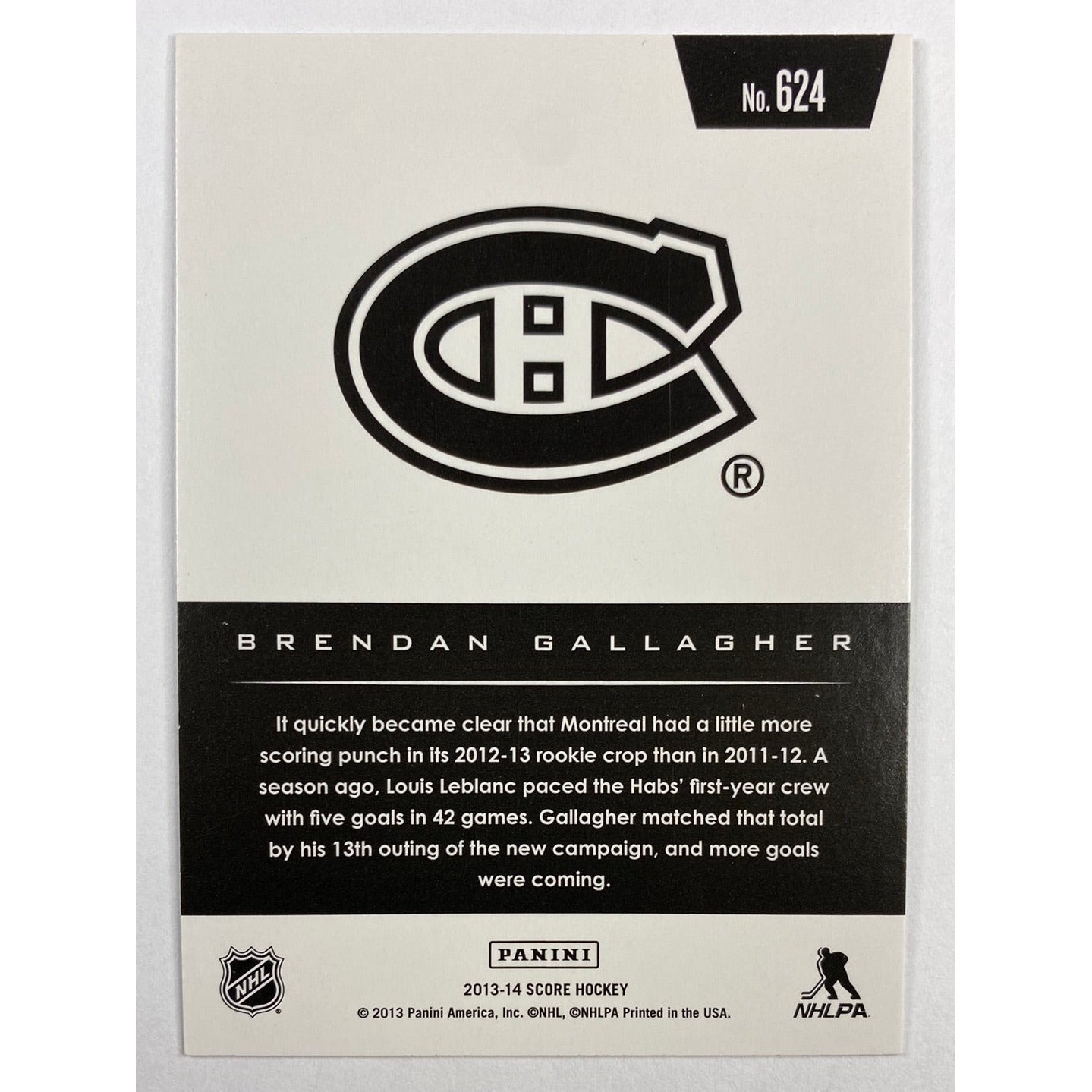 2012-13 Score Brendan Gallagher Hot Rookies | Local Legends Cards & Collectibles