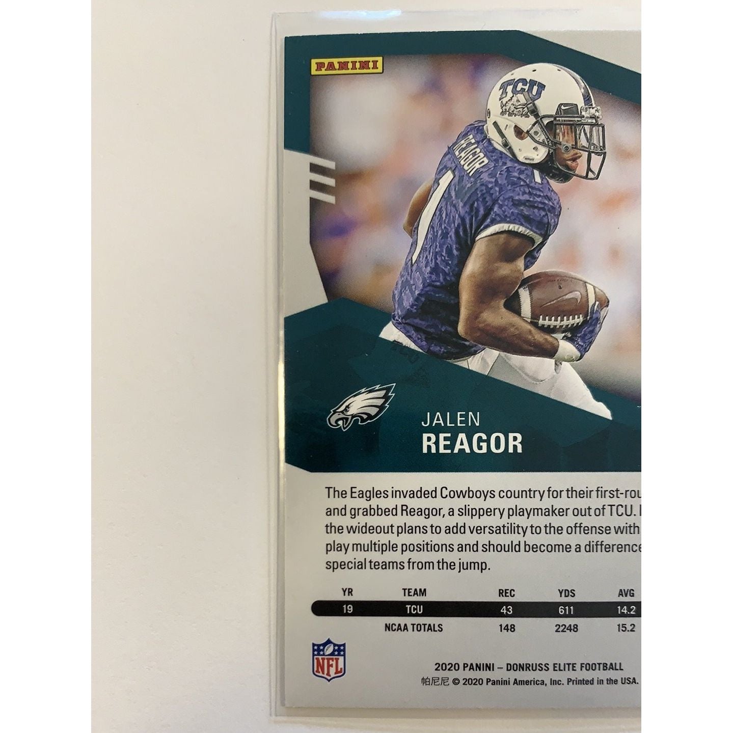 2020 Donruss Elite Jalen Reagor RC Pink Parallel | Local Legends Cards & Collectibles
