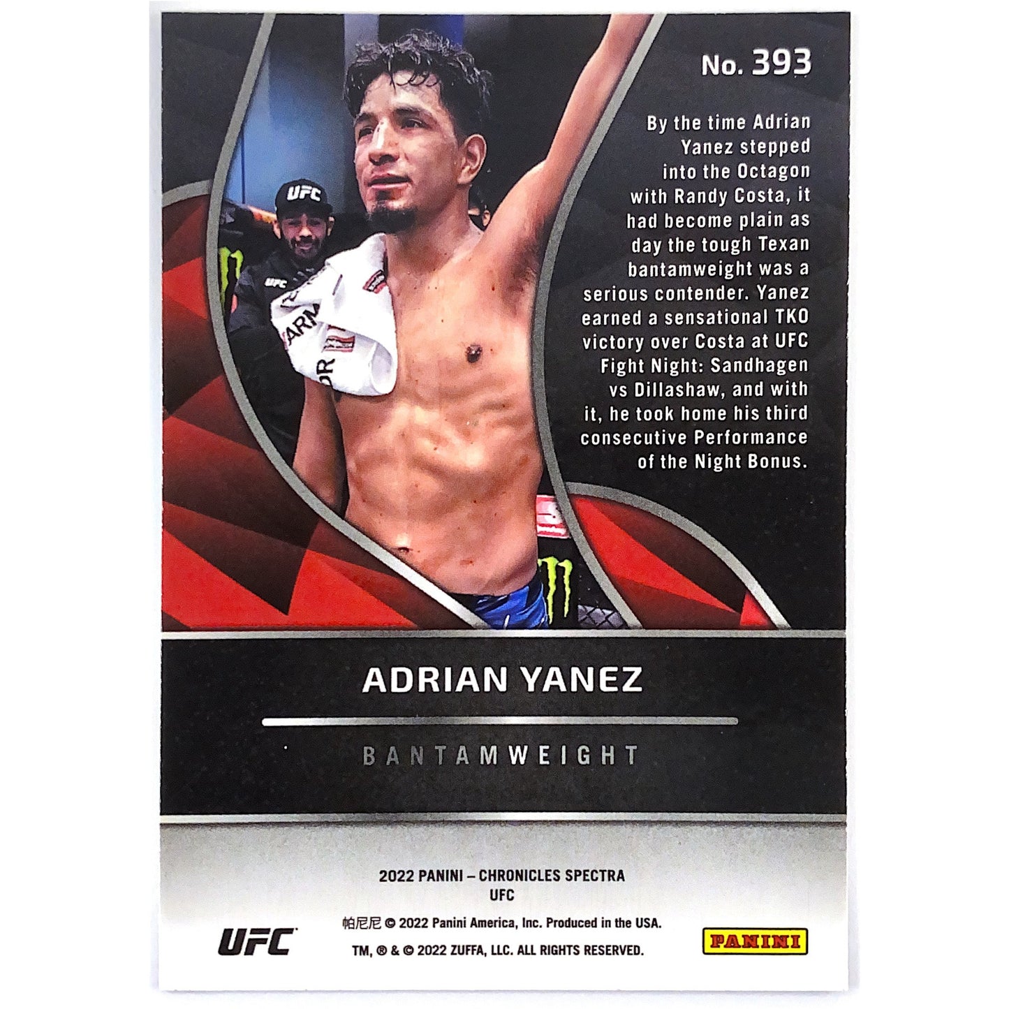 2022 Chronicles Spectra Adrian Yanez RC | Local Legends Cards & Collectibles