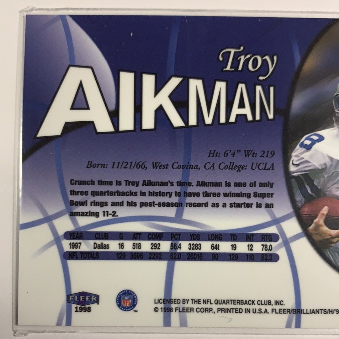 1998 Fleer Brilliants Troy Aikman 32b | Local Legends Cards & Collectibles