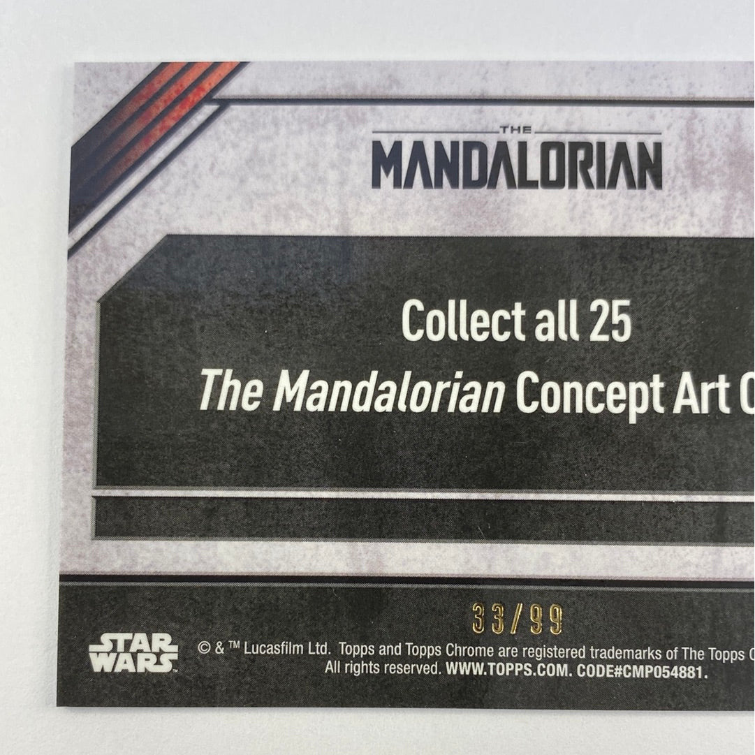Topps Chrome The Mandalorian IC-16 Concept Card Blue Refractor /99 | Local Legends Cards & Collectibles