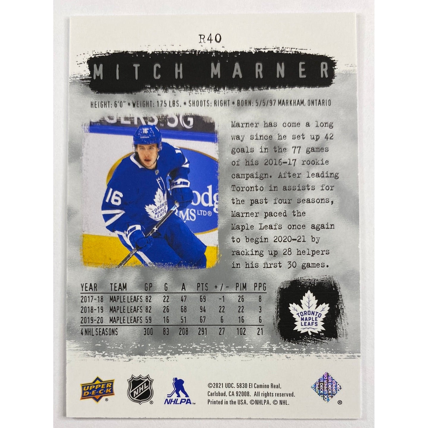 2020-21 SP Authentic Mitch Marner | Local Legends Cards & Collectibles