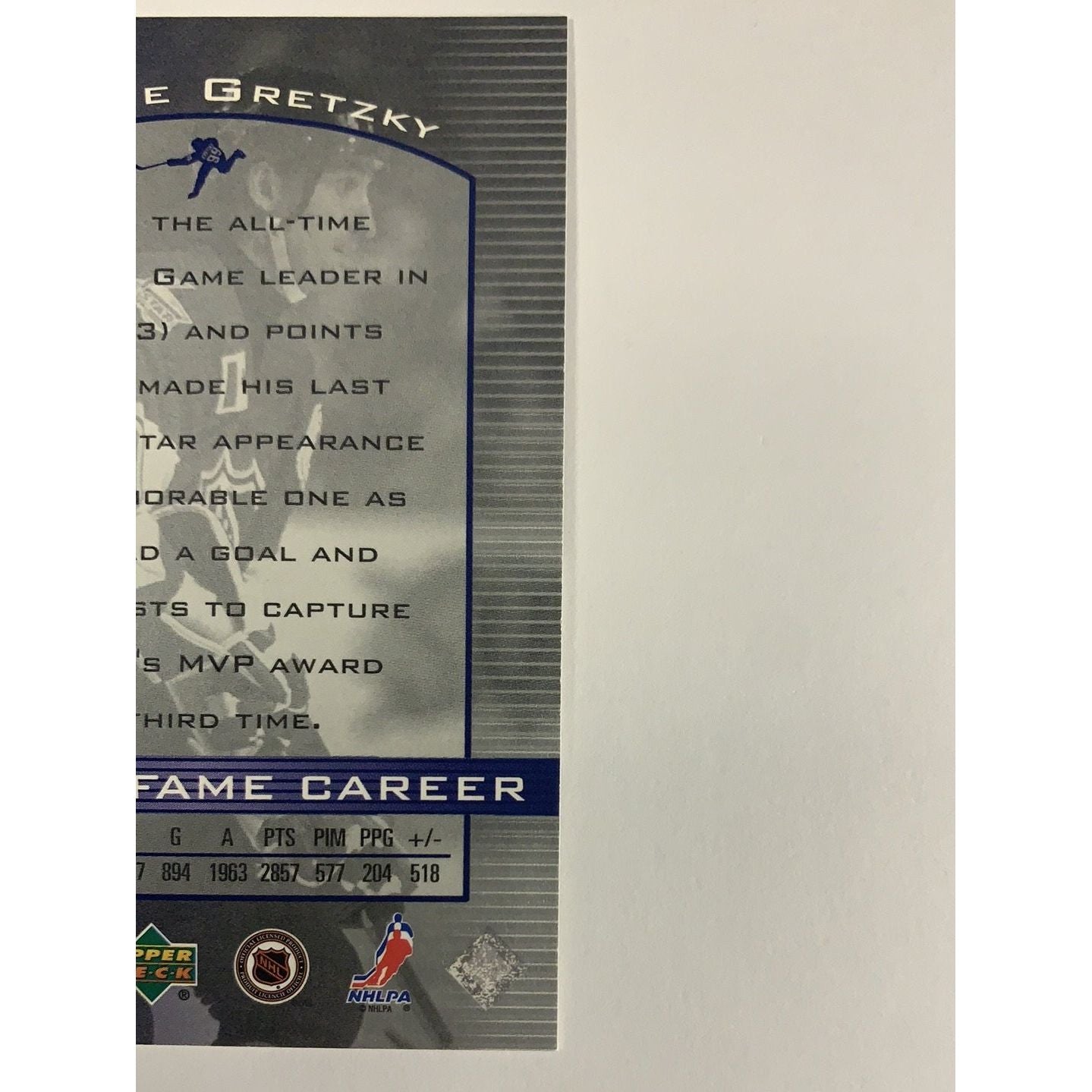2000 Upper Deck Hall Of Fame Career Wayne Gretzky HOF 28 | Local Legends Cards & Collectibles