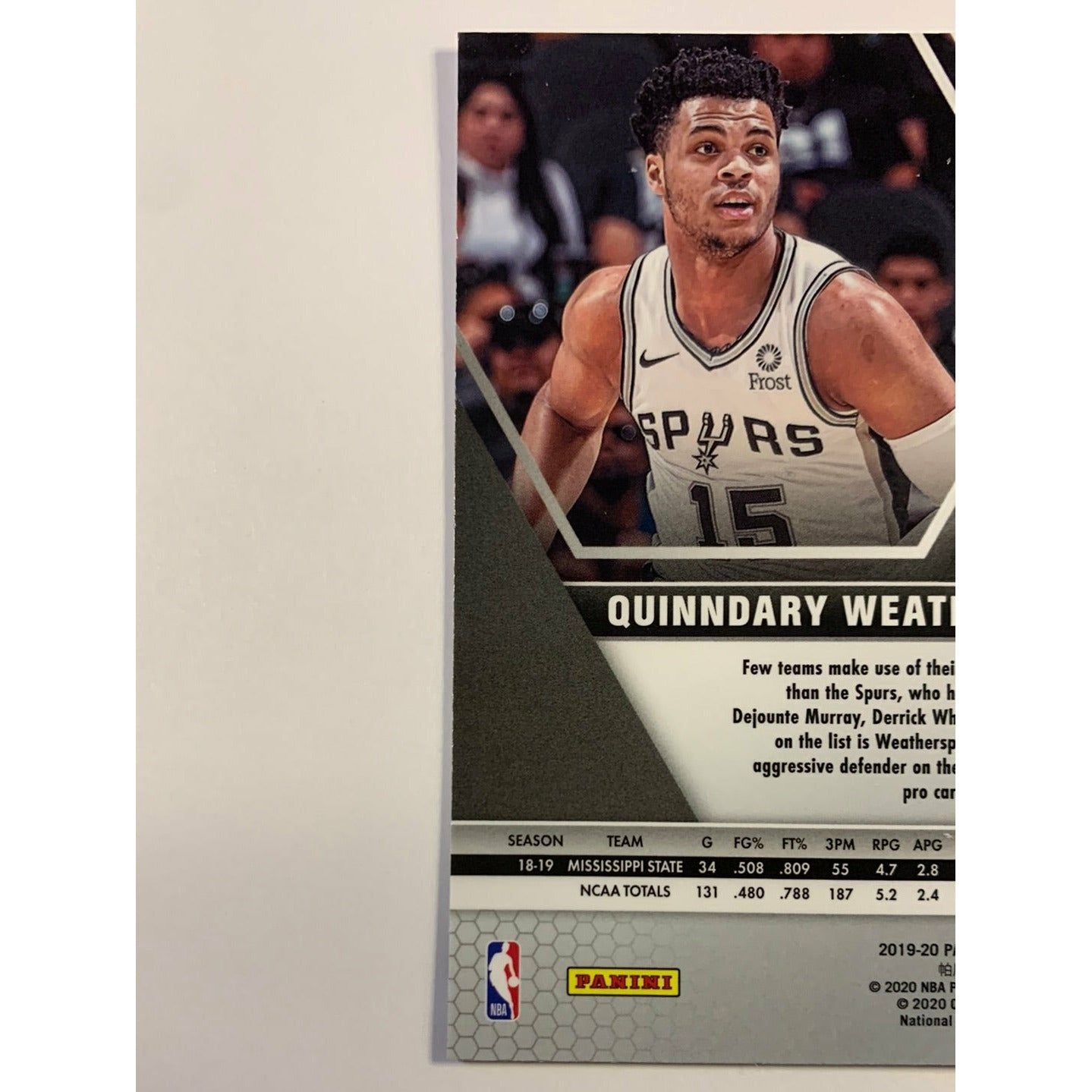 2019-20 Mosaic Quinndary Weatherspoon RC | Local Legends Cards & Collectibles