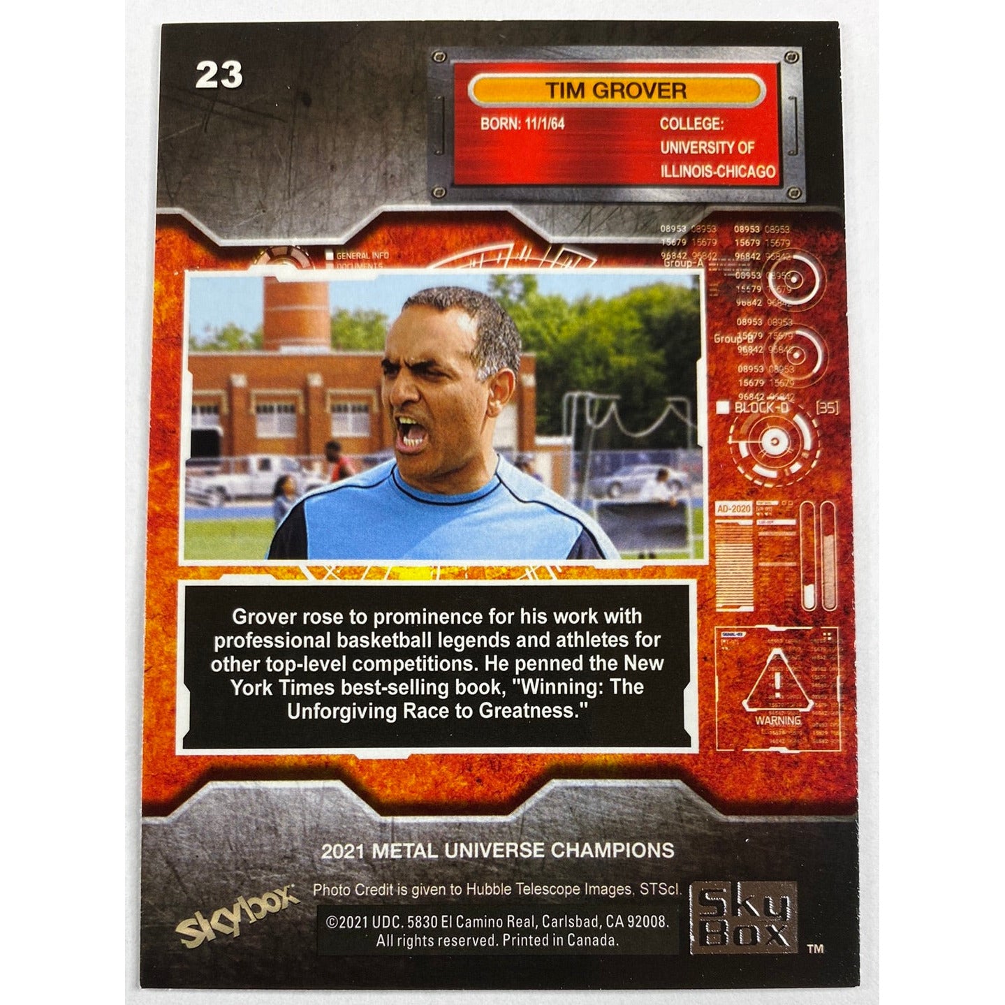 2021 Metal Universe Champions Tim Grover | Local Legends Cards & Collectibles