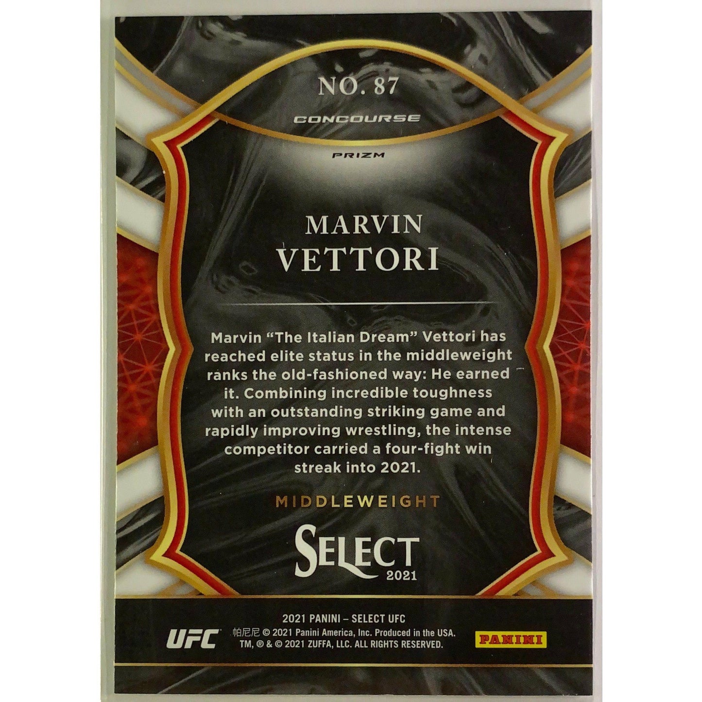 2021 Select Marvin Vettori Silver Prizm RC | Local Legends Cards & Collectibles