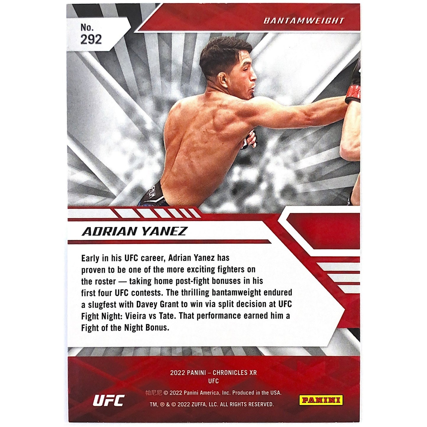 2022 Chronicles XR Adrian Yanez RC | Local Legends Cards & Collectibles