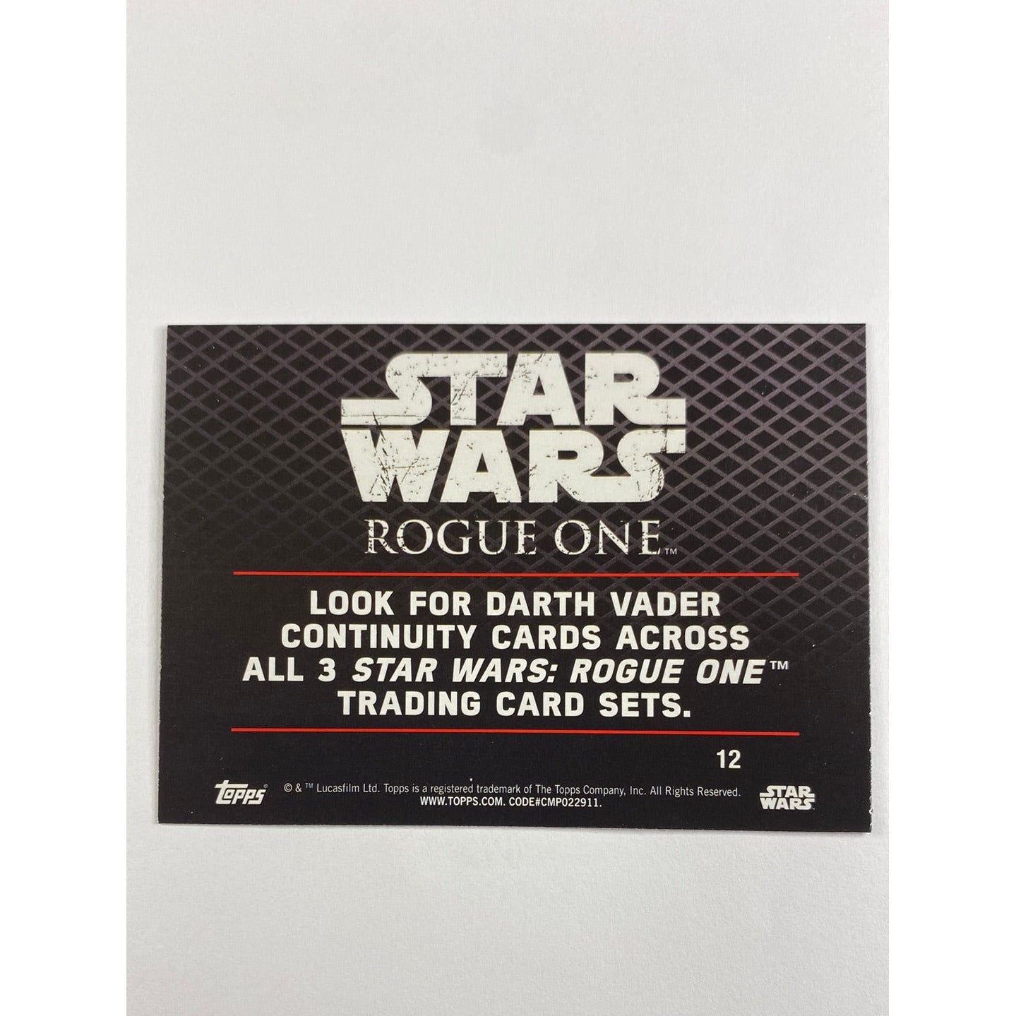 Topps Rogue One Darth Vader Continuity Foil /3 | Local Legends Cards & Collectibles