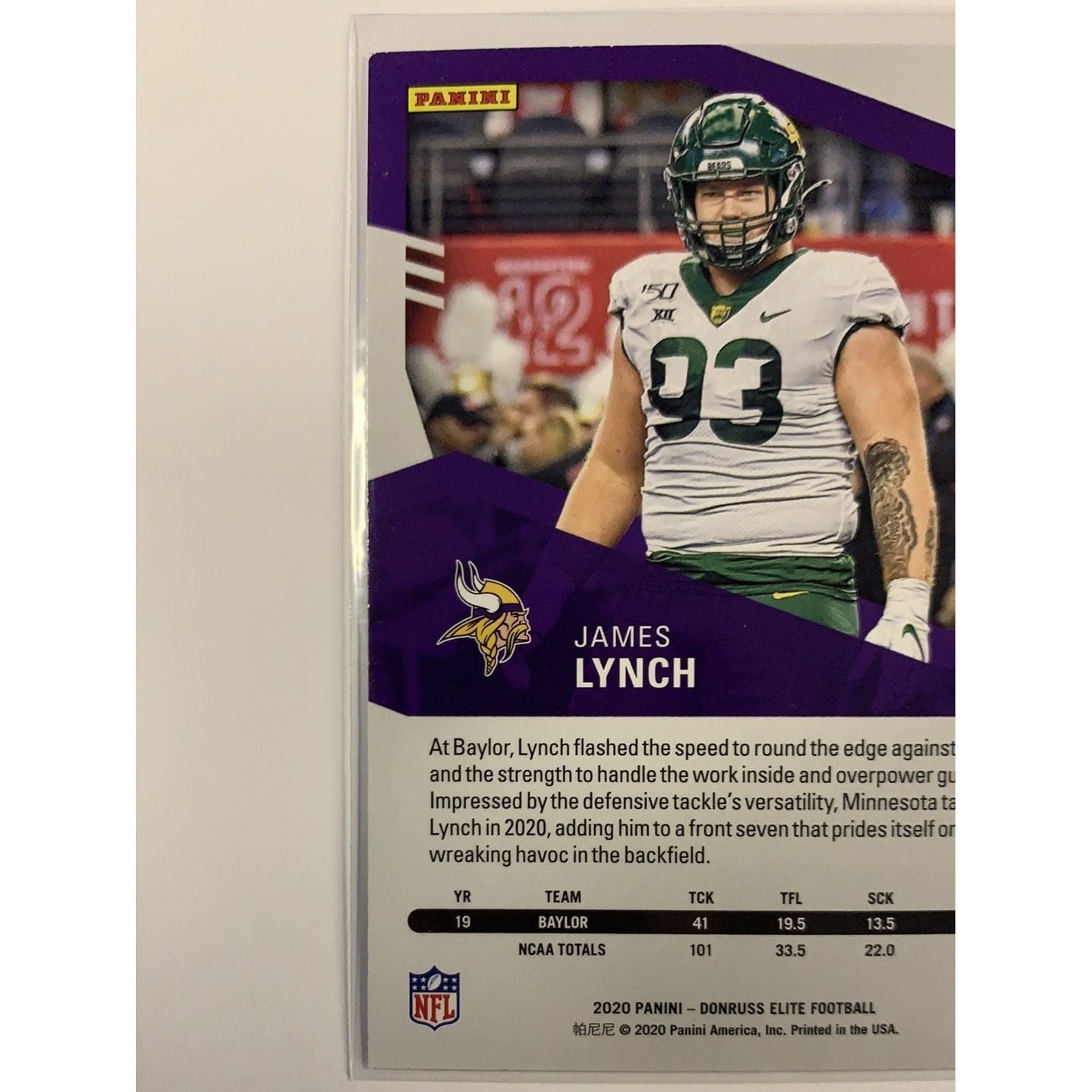 2020 Donruss Elite James Lynch RC Green Foil Parallel | Local Legends Cards & Collectibles