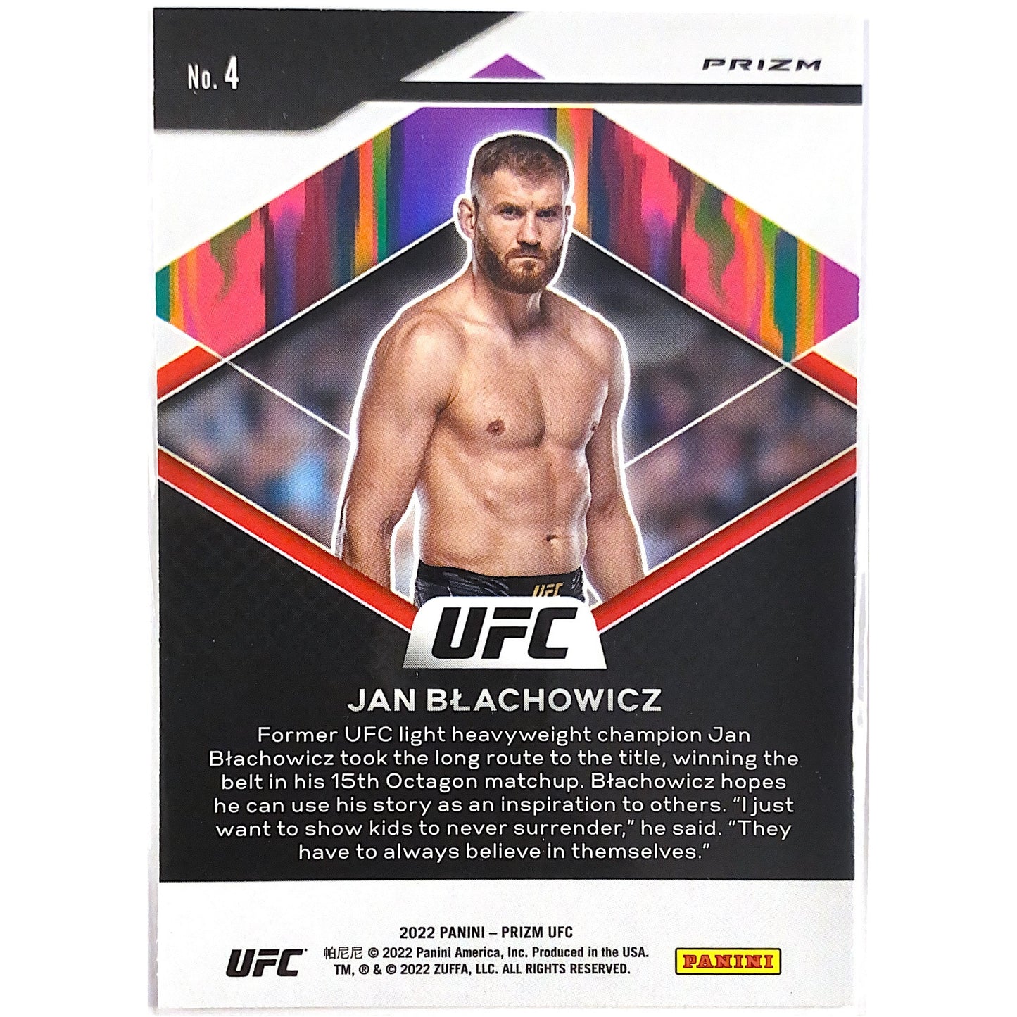 2022 Prizm Jan Blachowicz Fearless Green Prizm | Local Legends Cards & Collectibles