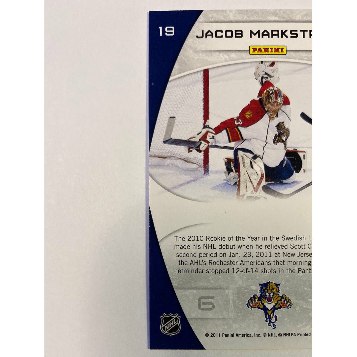 2011-12 Panini Certified Jacob Markstrom Masked Marvels | Local Legends Cards & Collectibles