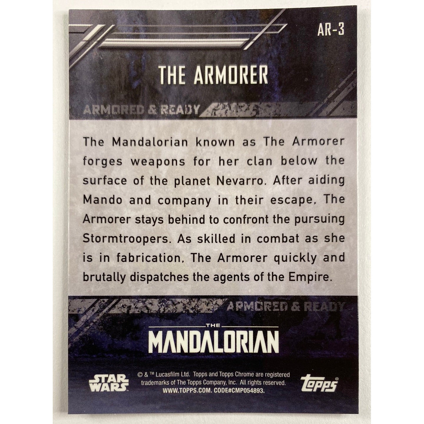 Topps Chrome The Mandalorian Armored and Read The Armorer Refractor | Local Legends Cards & Collectibles