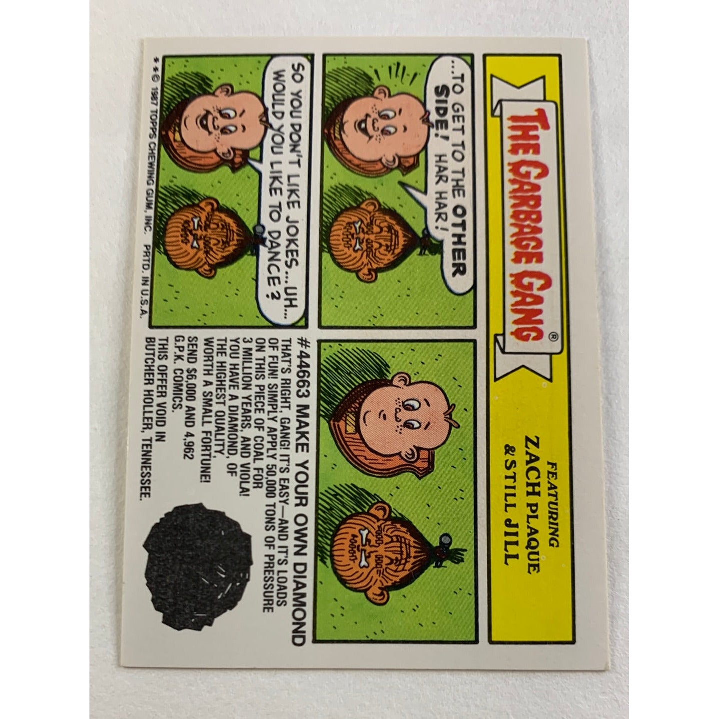 1987 Topps Garbage Pail Kids Locked Dorian Die Cut | Local Legends Cards & Collectibles