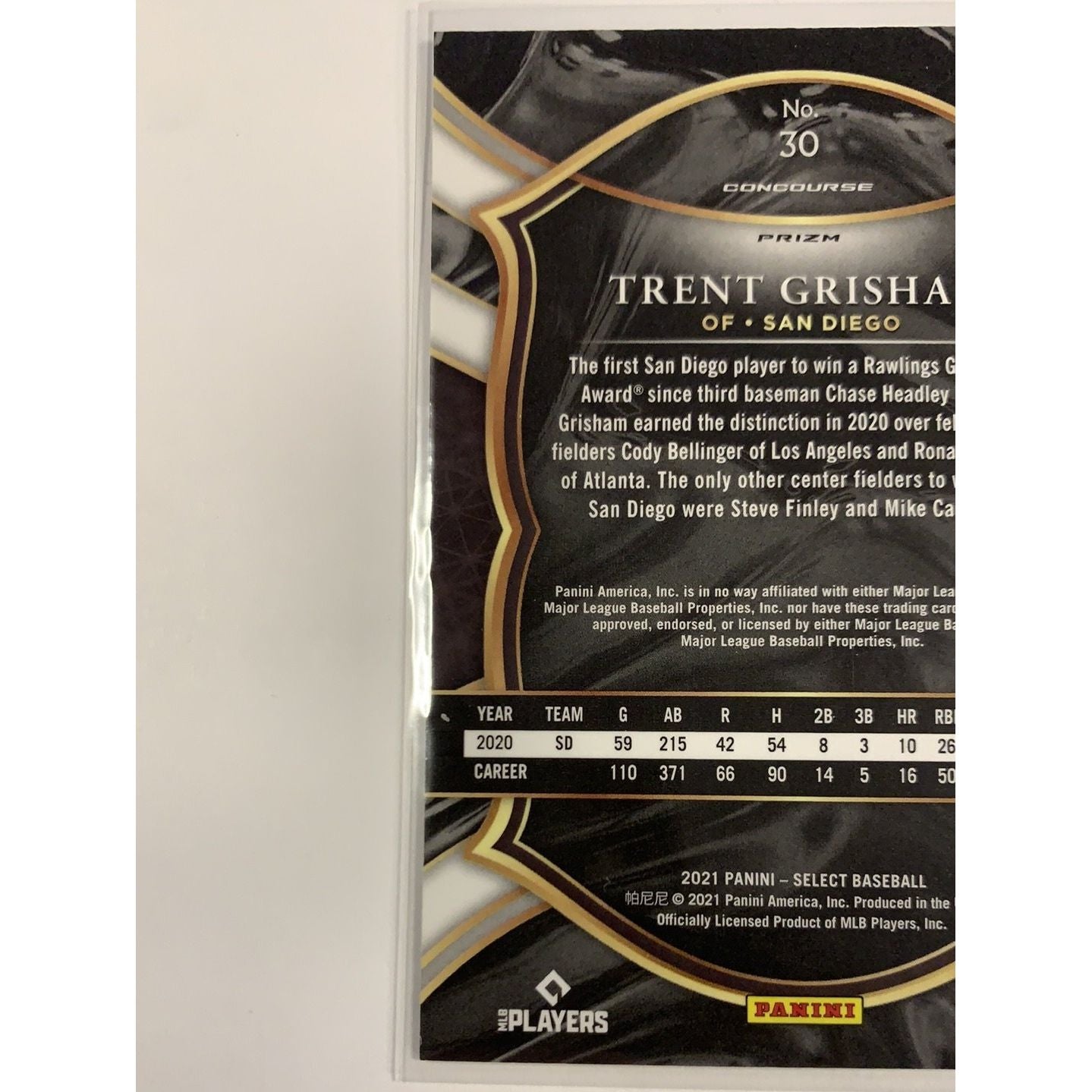 2021 Panini Select Trent Grisham Concourse Level Scope Prizm | Local Legends Cards & Collectibles