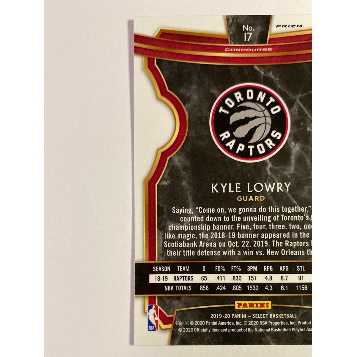 2019-20 Mosaic Kyle Lowry Concourse Level Red Wave Prizm | Local Legends Cards & Collectibles