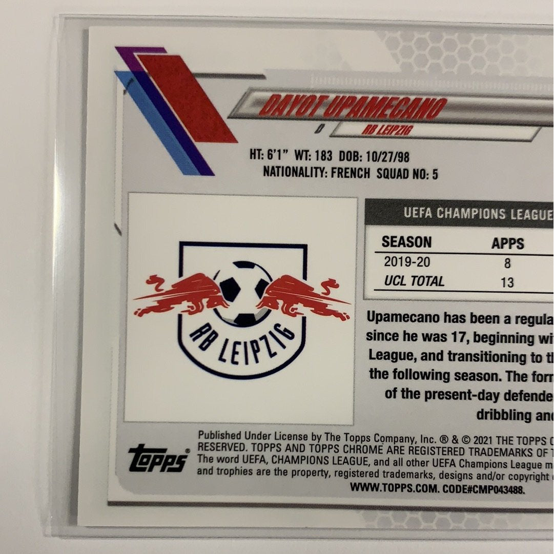 2021 Topps Chrome UEFA Champions League Dayot Upamecano Base #48 Local Legends Cards & Collectibles