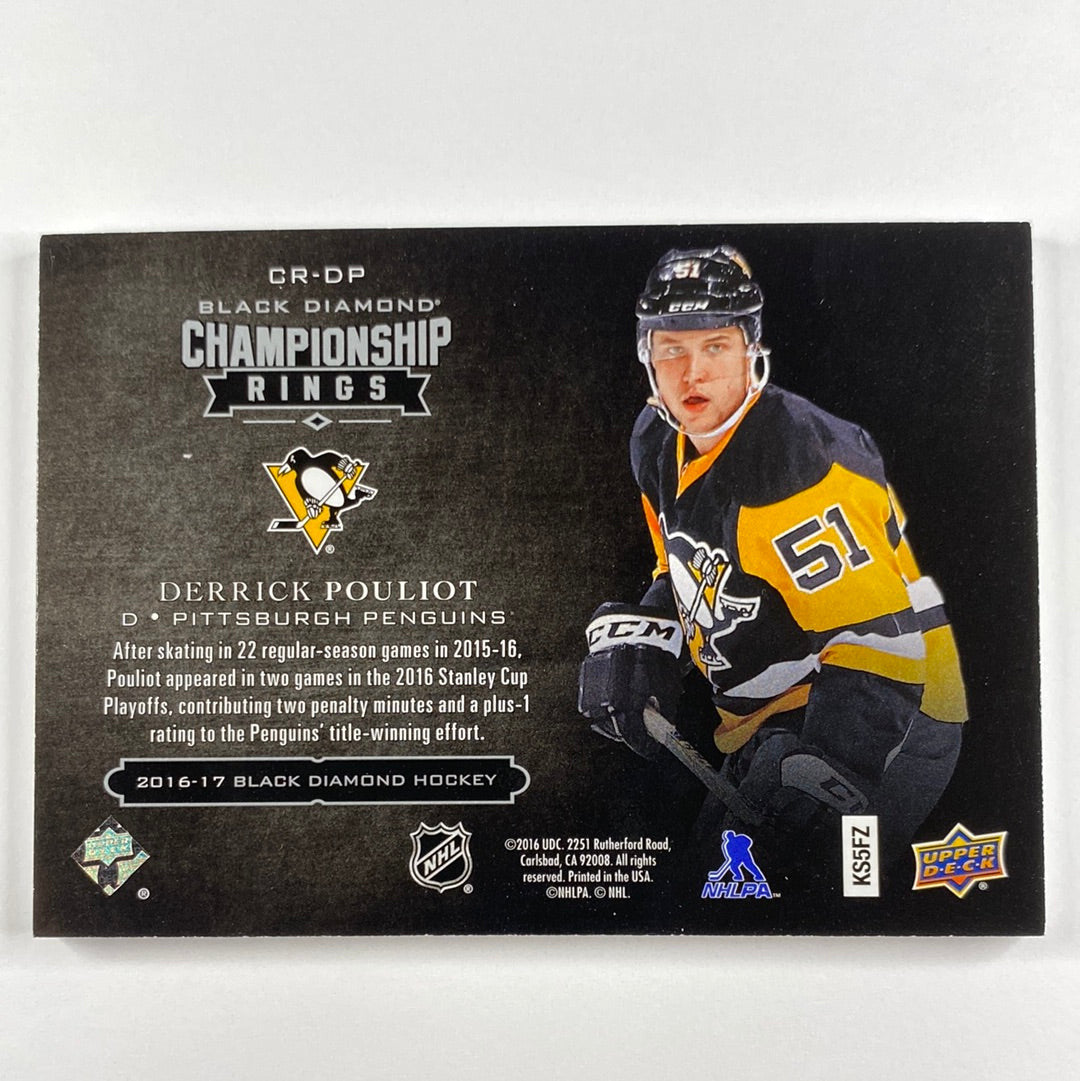 2016-17 Black Diamond Derrick Pouliot Championship Rings | Local Legends Cards & Collectibles