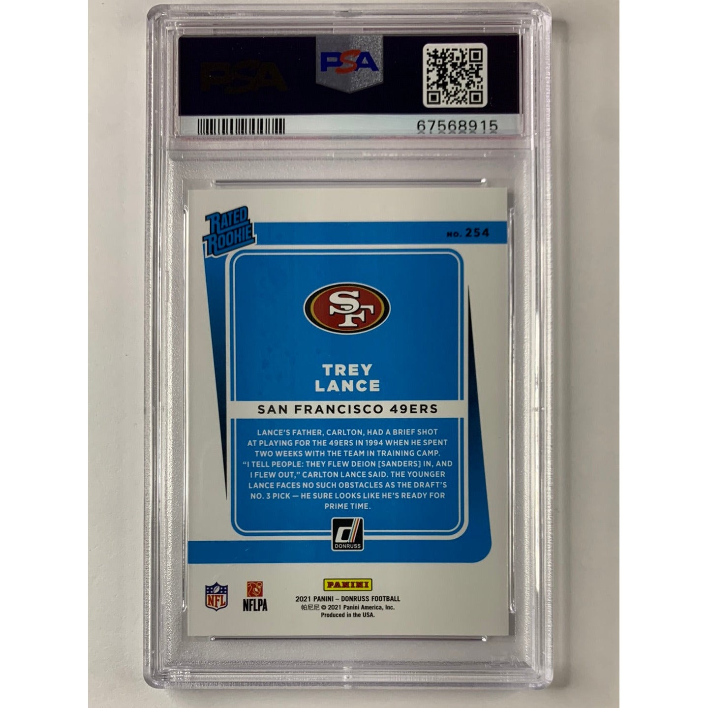 2021 Donruss Trey Lance Rated Rookie PSA 10 GEM MINT | Local Legends Cards & Collectibles