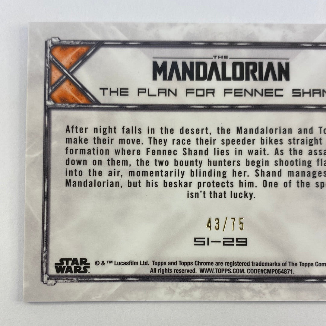 Topps Chrome The Mandalorian The Plan For Fennec Shand Purple Refractor /75 | Local Legends Cards & Collectibles