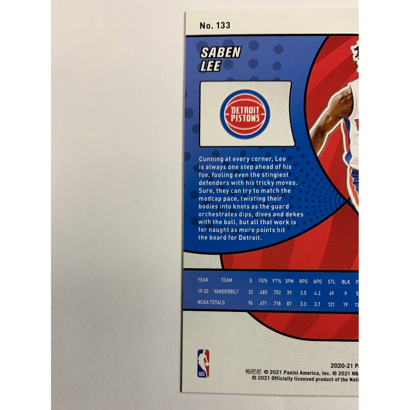 2020-21 Revolution Saben Lee Astro RC | Local Legends Cards & Collectibles