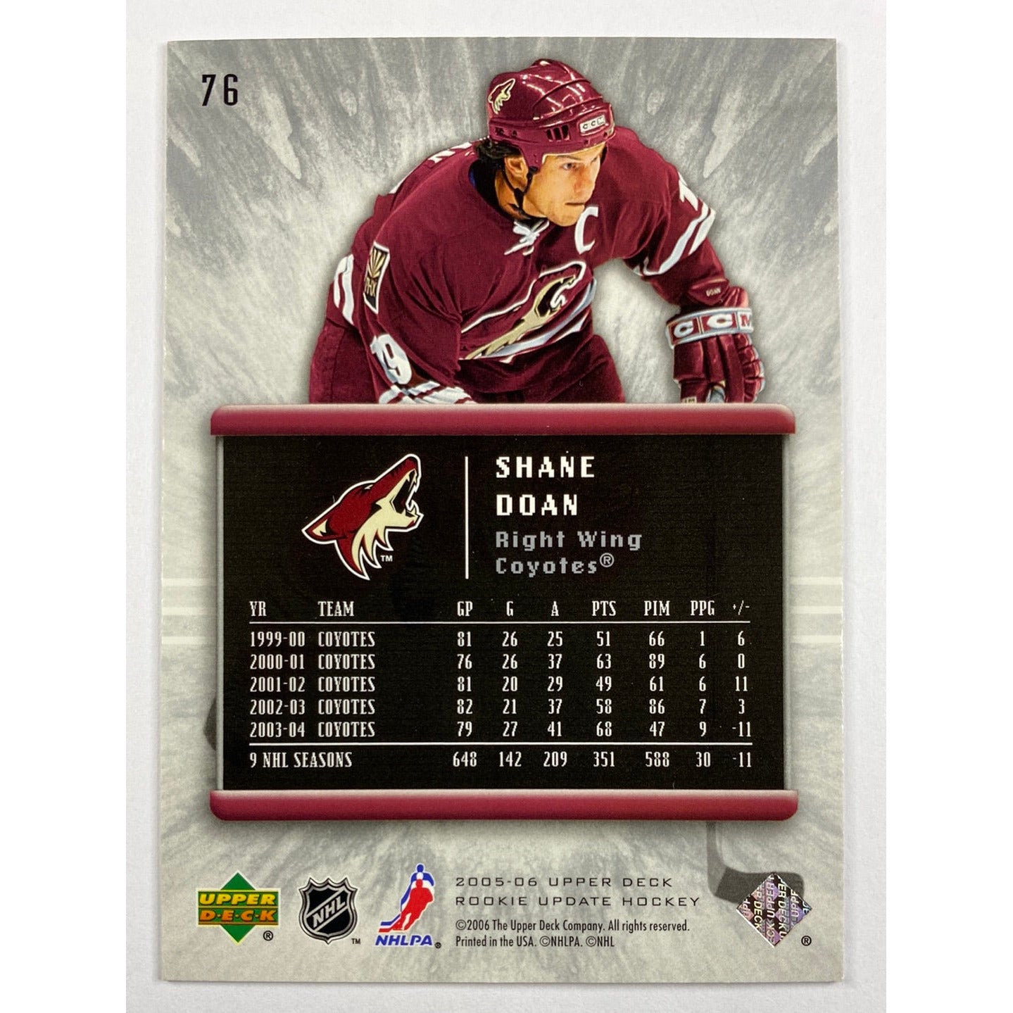 2005-06 Rookie Update Shane Doan | Local Legends Cards & Collectibles