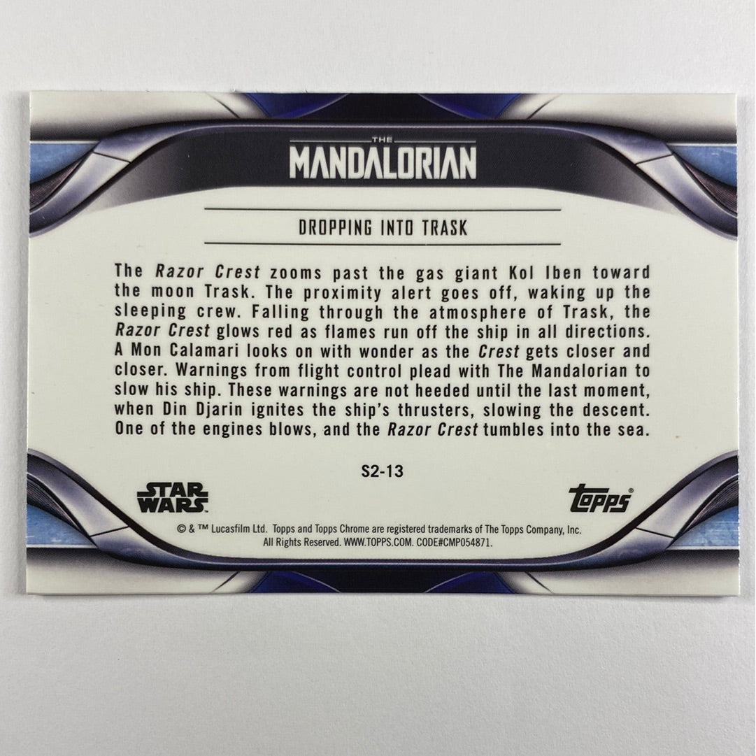 Topps Chrome The Mandalorian Dropping Into Trask Refractor | Local Legends Cards & Collectibles