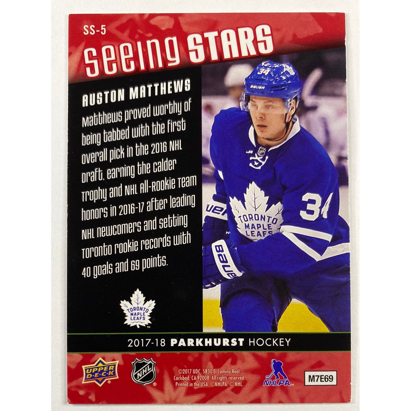 2017-18 Parkhurst Auston Matthews Seeing Stars | Local Legends Cards & Collectibles