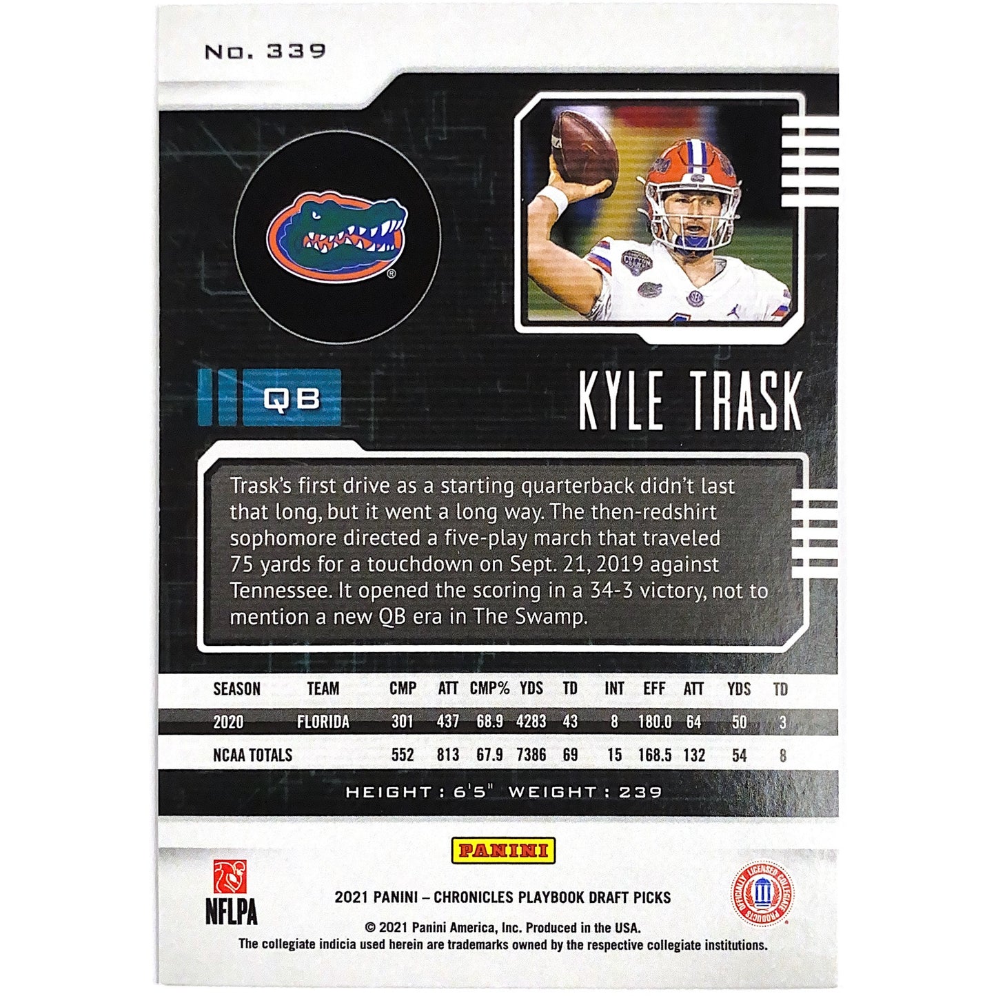 2021 Playbook Draft Picks Kyle Trask RC | Local Legends Cards & Collectibles