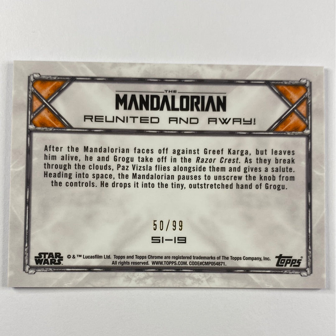Topps Chrome The Mandalorian Reunited and Away! Blue Refractor /99 | Local Legends Cards & Collectibles