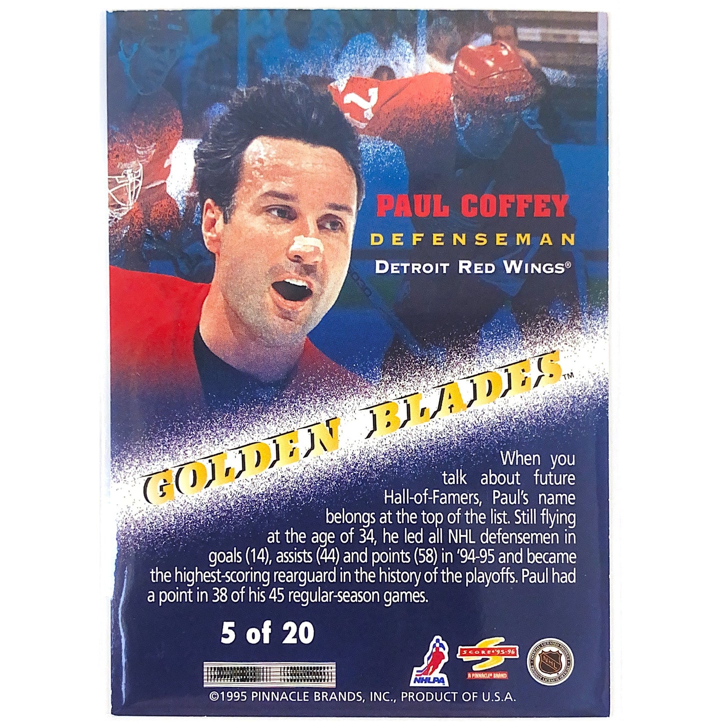 1995-96 Score Paul Coffey Golden Blades SSP | Local Legends Cards & Collectibles