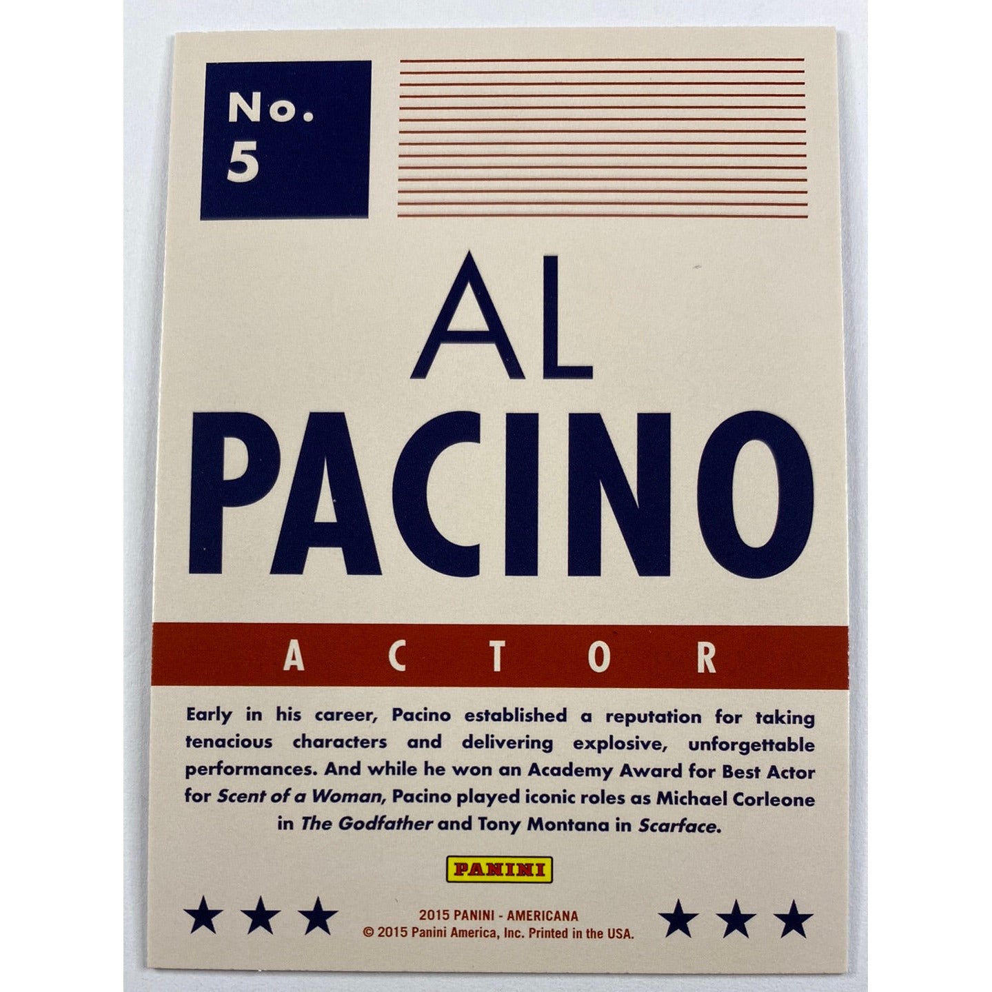 2015 Americana Al Pacino Red Holo | Local Legends Cards & Collectibles
