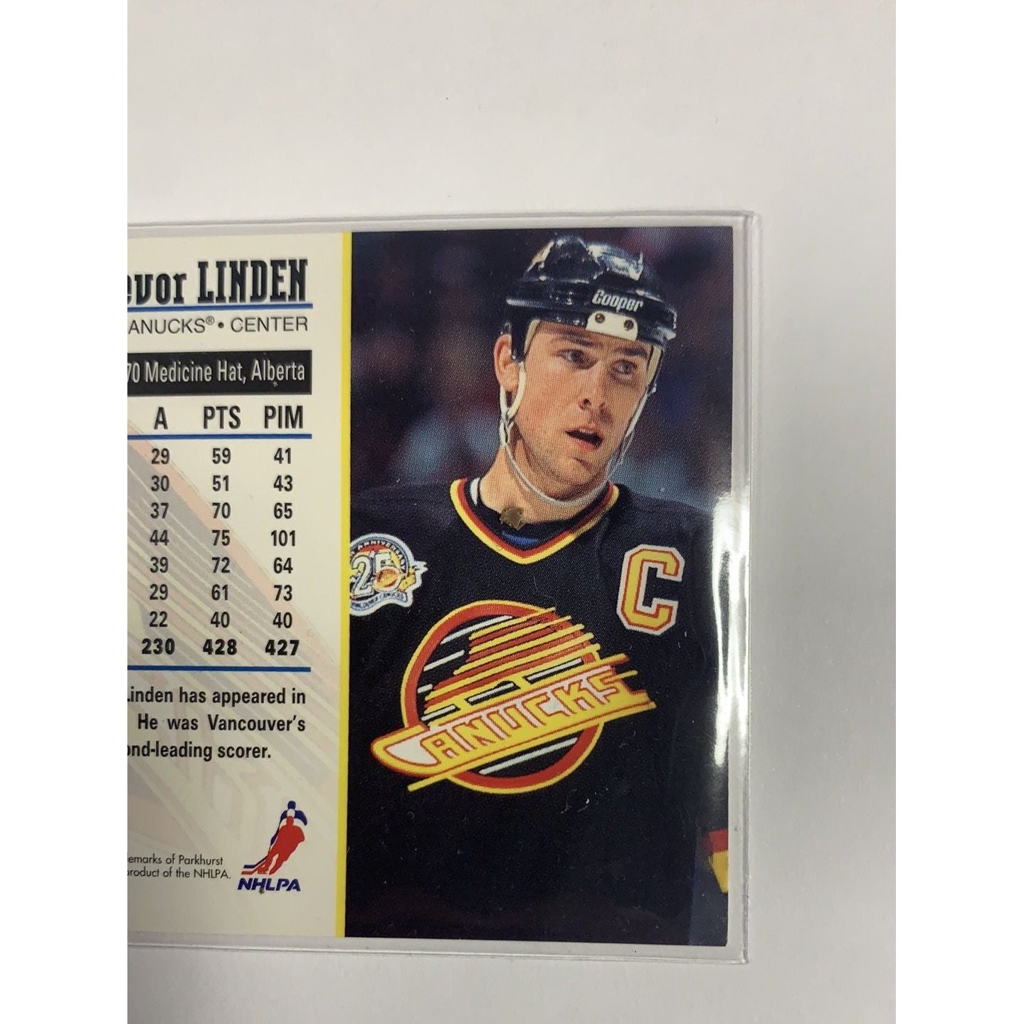 1995-96 Parkhurst Trevor Linden #209 Local Legends Cards & Collectibles