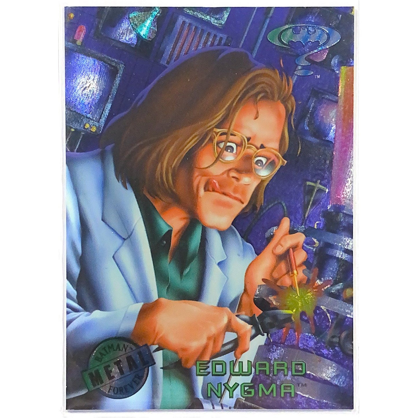 1995 Fleer Batman Metal Forever Chrome Edward Nygma #10 Local Legends Cards & Collectibles
