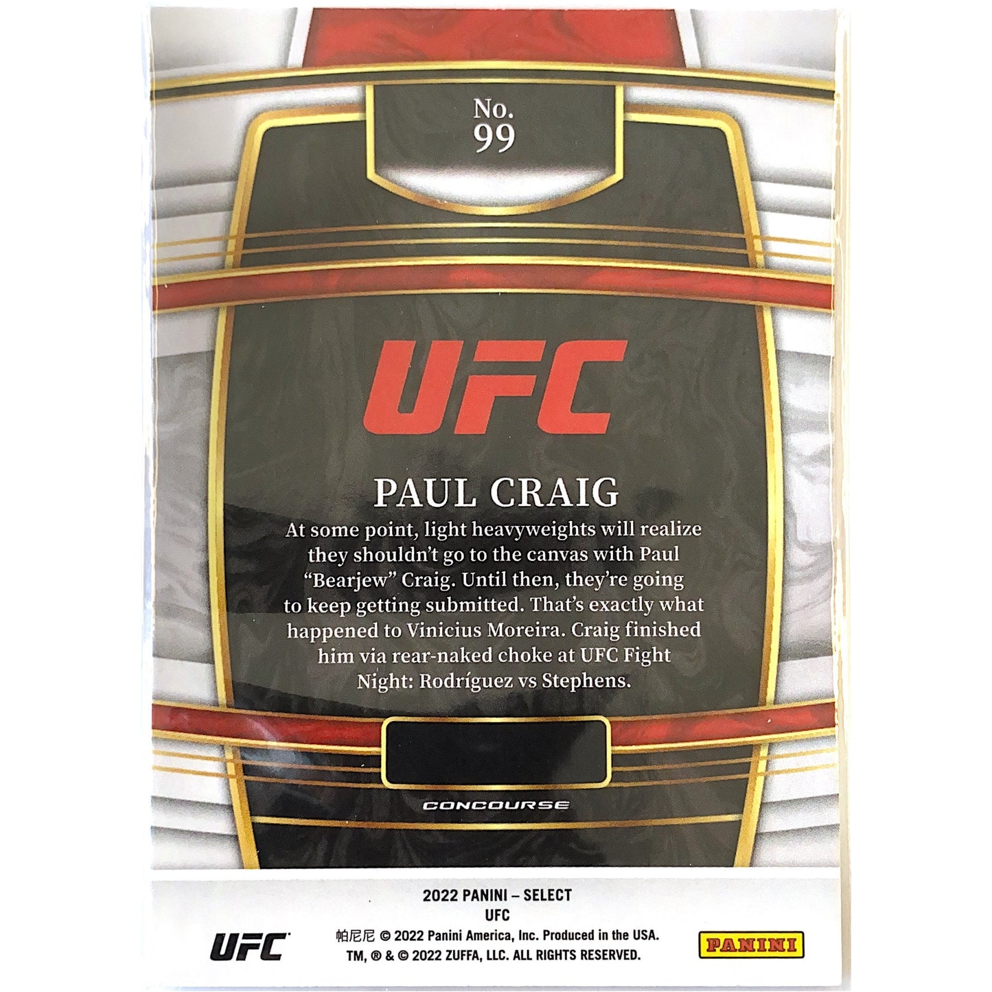 2022 Select Paul Craig Concourse Level RC | Local Legends Cards & Collectibles