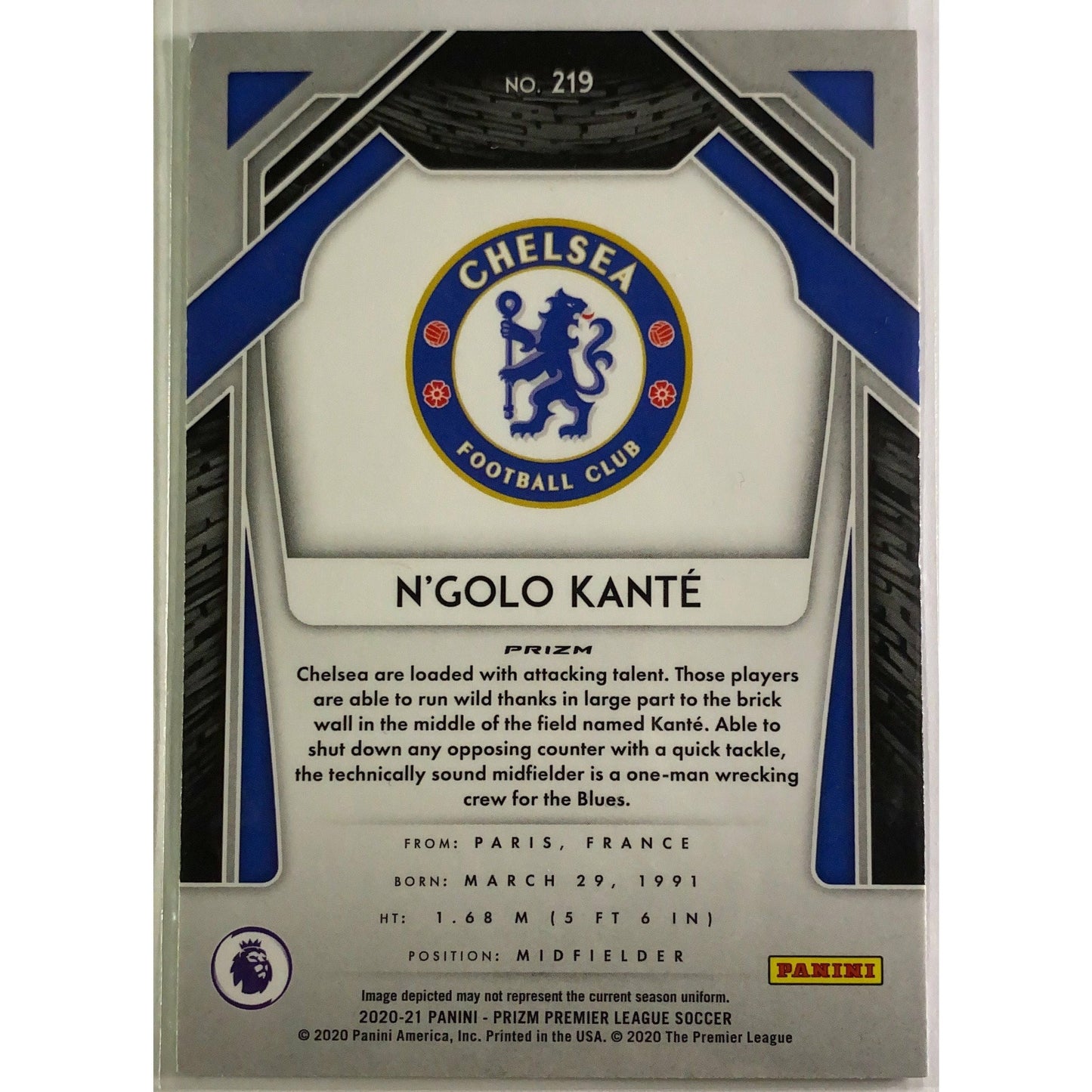 2020-21 Prizm Premier League N’Golo Kante Hyper Silver Prizm | Local Legends Cards & Collectibles