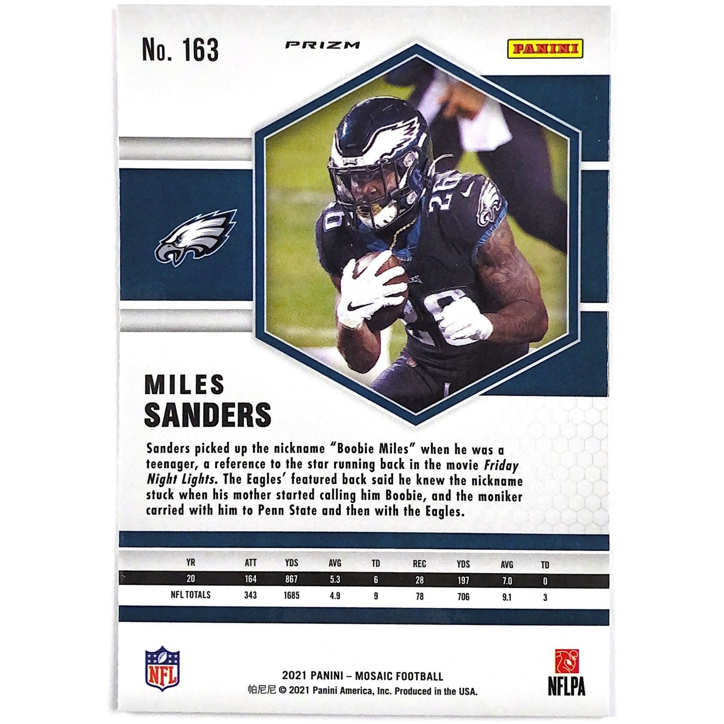2021 Mosaic Miles Sanders Pink Mosaic Prizm | Local Legends Cards & Collectibles