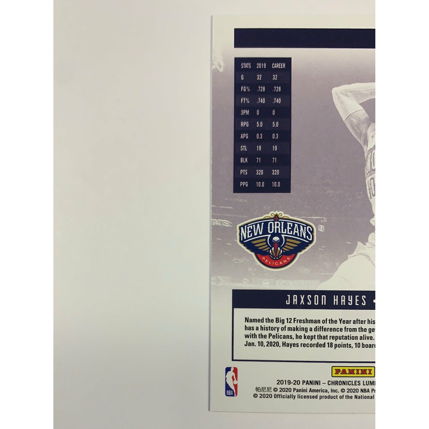 2019-20 Luminance Jaxson Hayes RC | Local Legends Cards & Collectibles