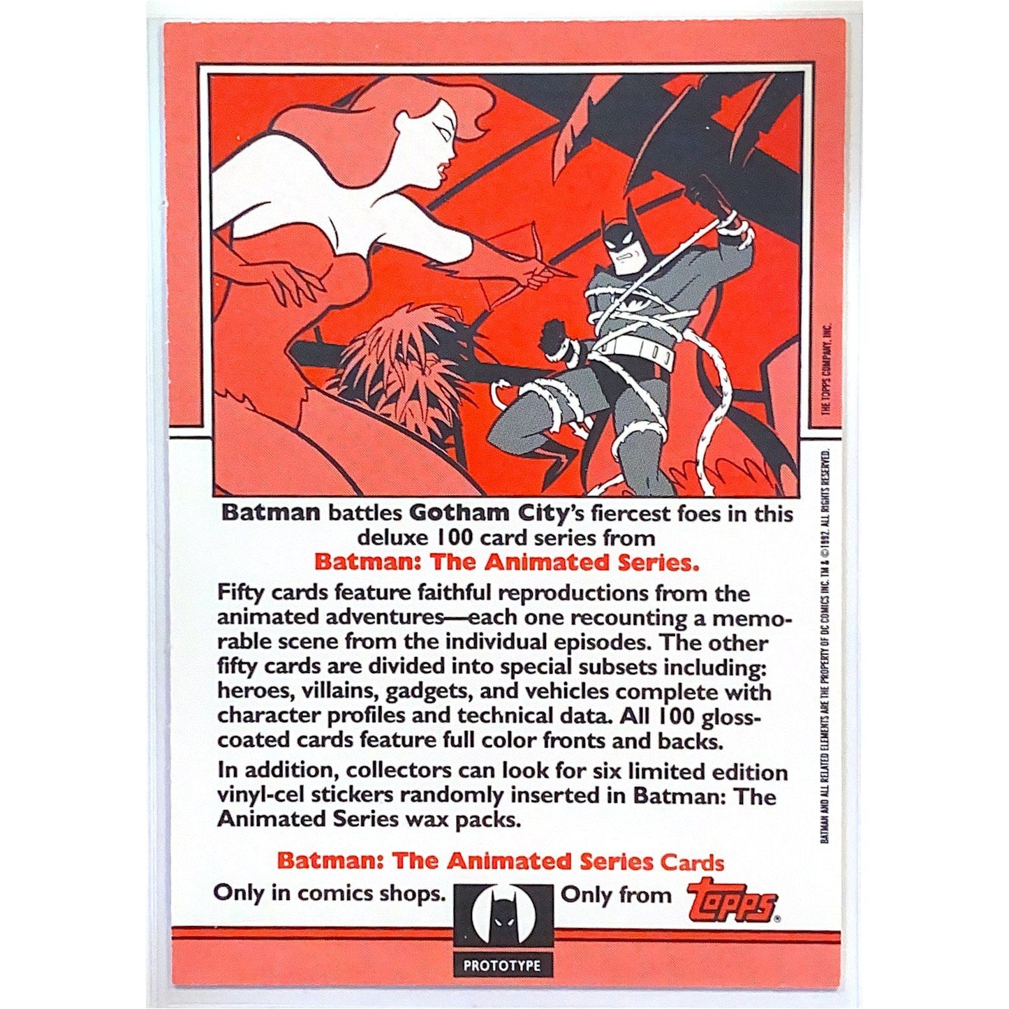 1992 Topps Batman: The Animated Series Prototype Card | Local Legends Cards & Collectibles