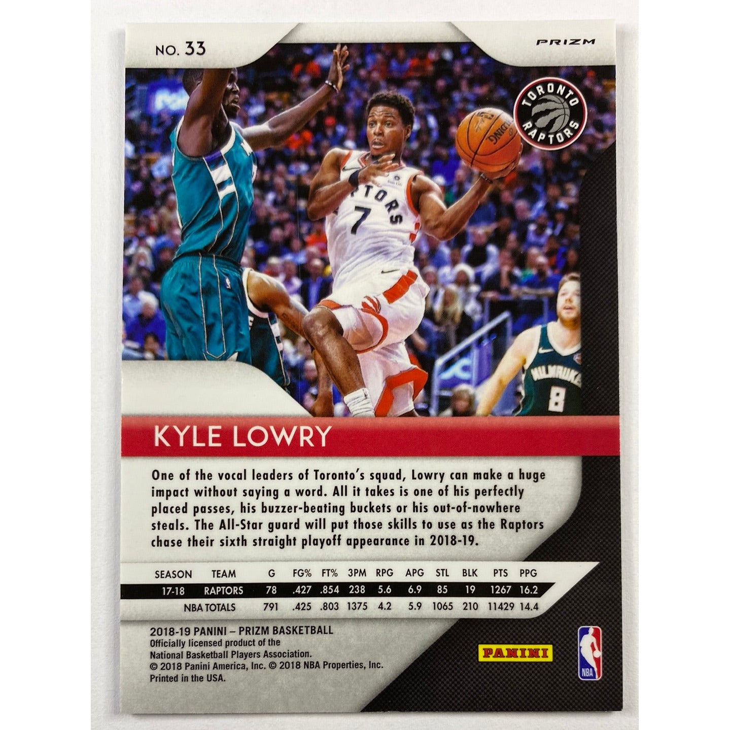 2018-19 Panini Prizm Kyle Lowry Silver Hyper Prizm | Local Legends Cards & Collectibles