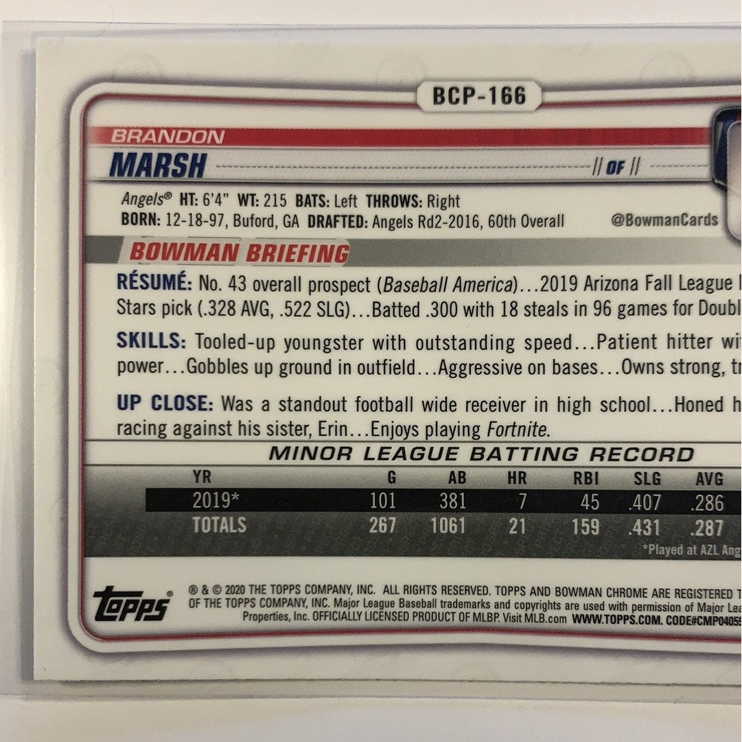 2020 Bowman Chrome Brandon Marsh Mojo Refractor | Local Legends Cards & Collectibles