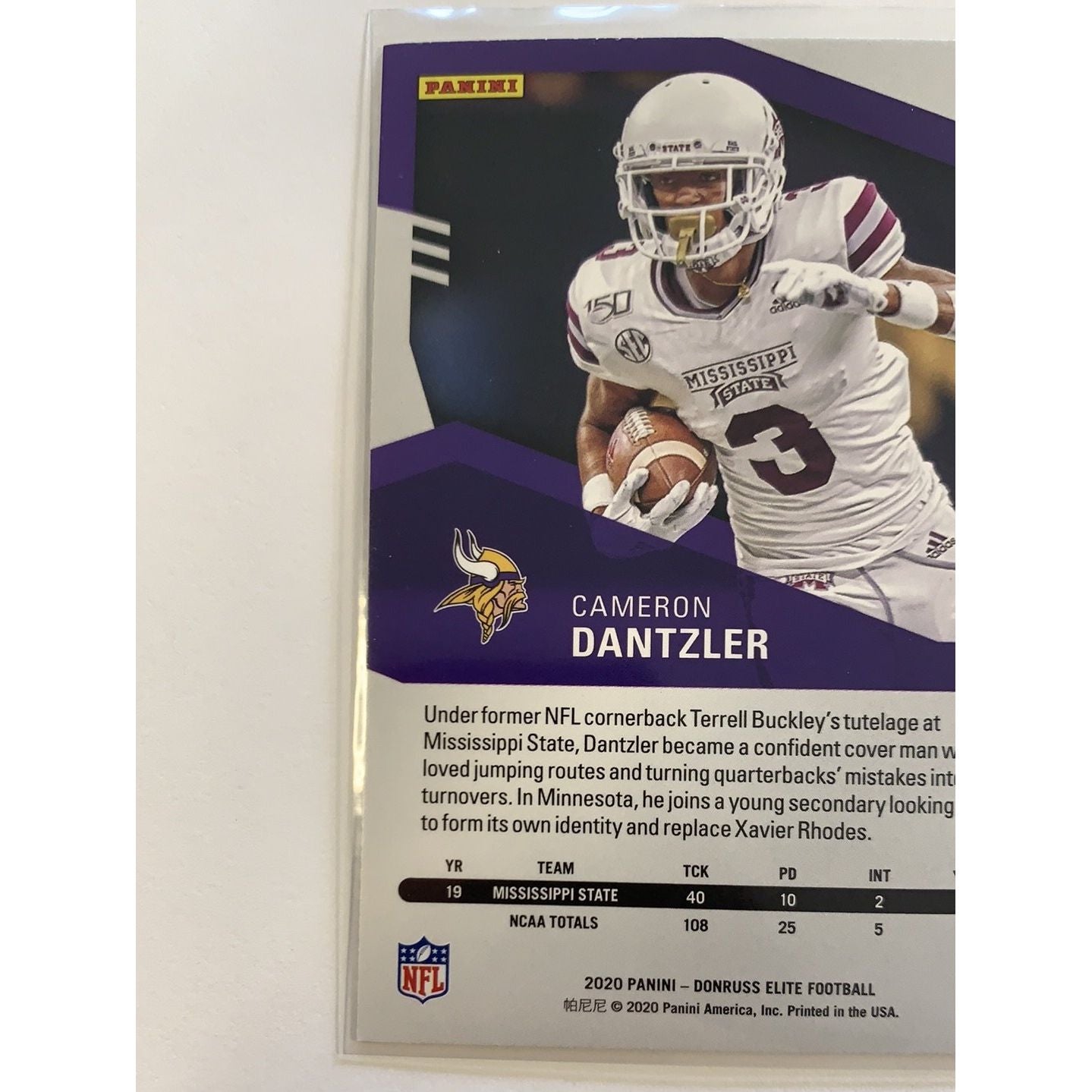 2020 Donruss Elite Cameron Dantzler RC Pink Parallel | Local Legends Cards & Collectibles