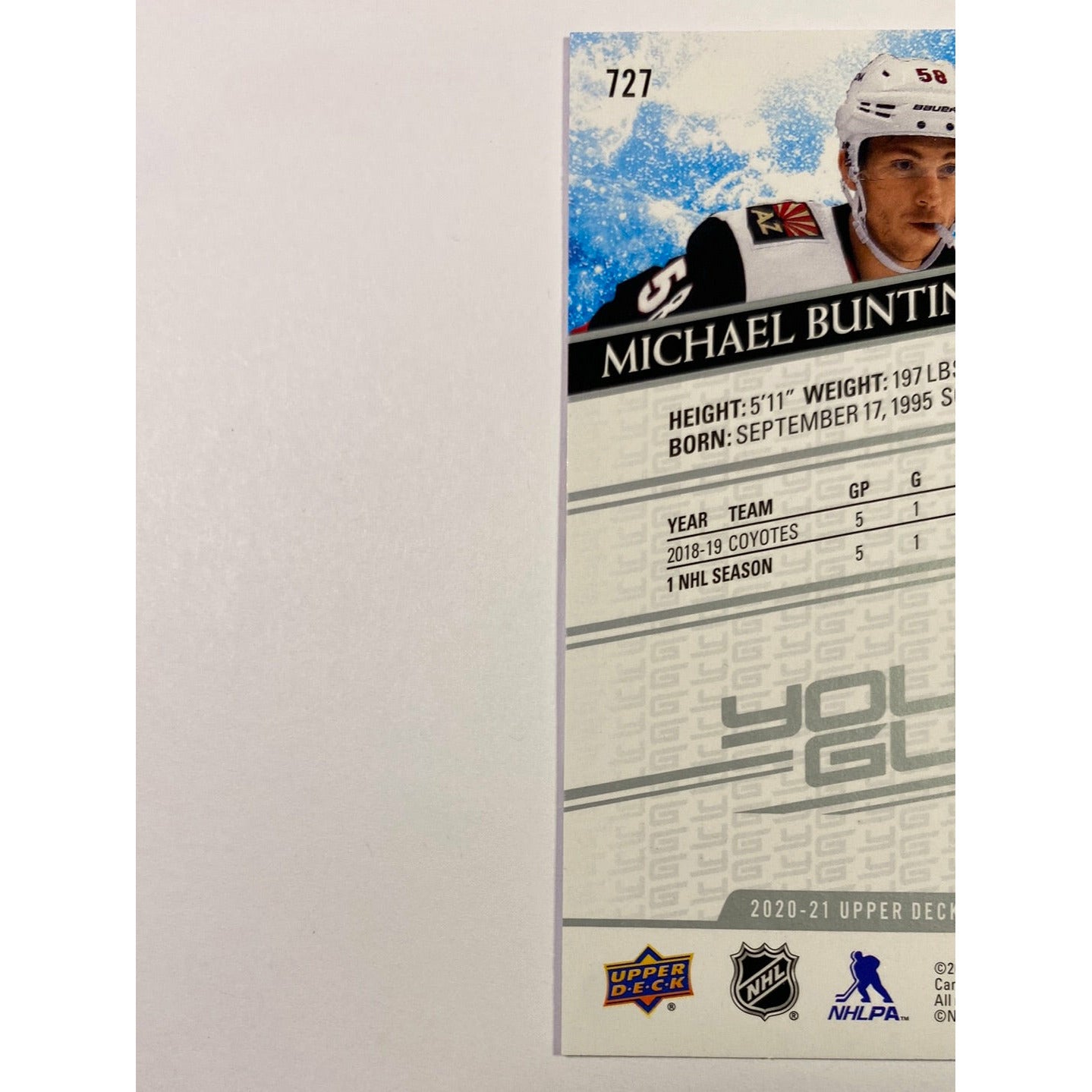 2020-21 Upper Deck Extended Series Michael Bunting Young Guns | Local Legends Cards & Collectibles