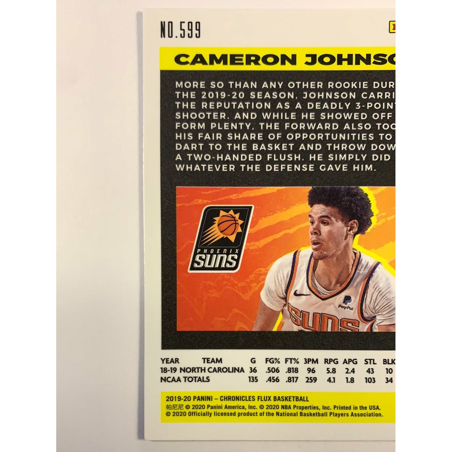2019-20 Flux Cameron Johnson RC | Local Legends Cards & Collectibles