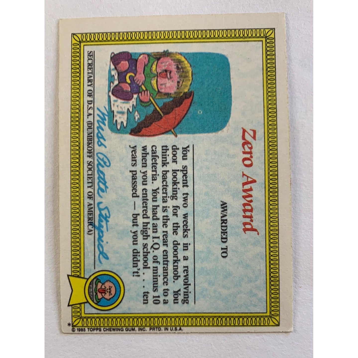 1985 Topps Garbage Pail Kids Mad Mike Die Cut | Local Legends Cards & Collectibles