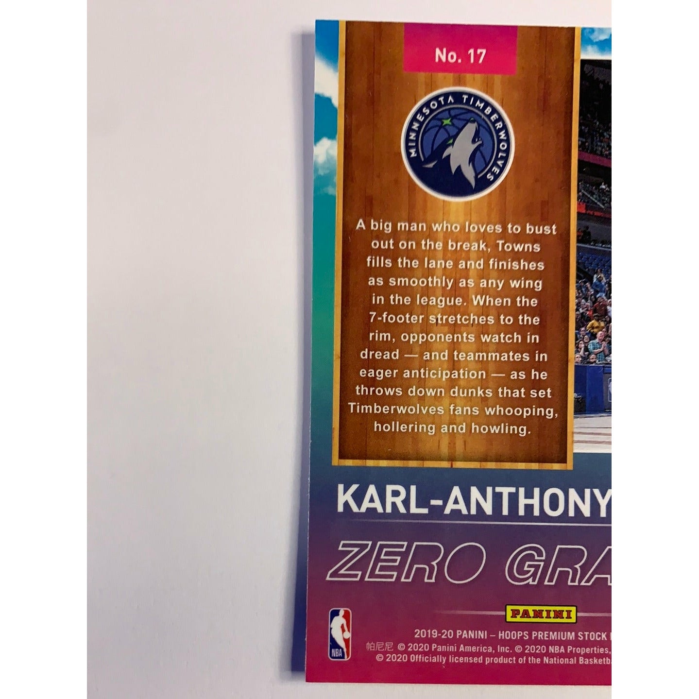 2019-20 Hoops Premium Stock Karl Anthony Towns Zero Gravity | Local Legends Cards & Collectibles