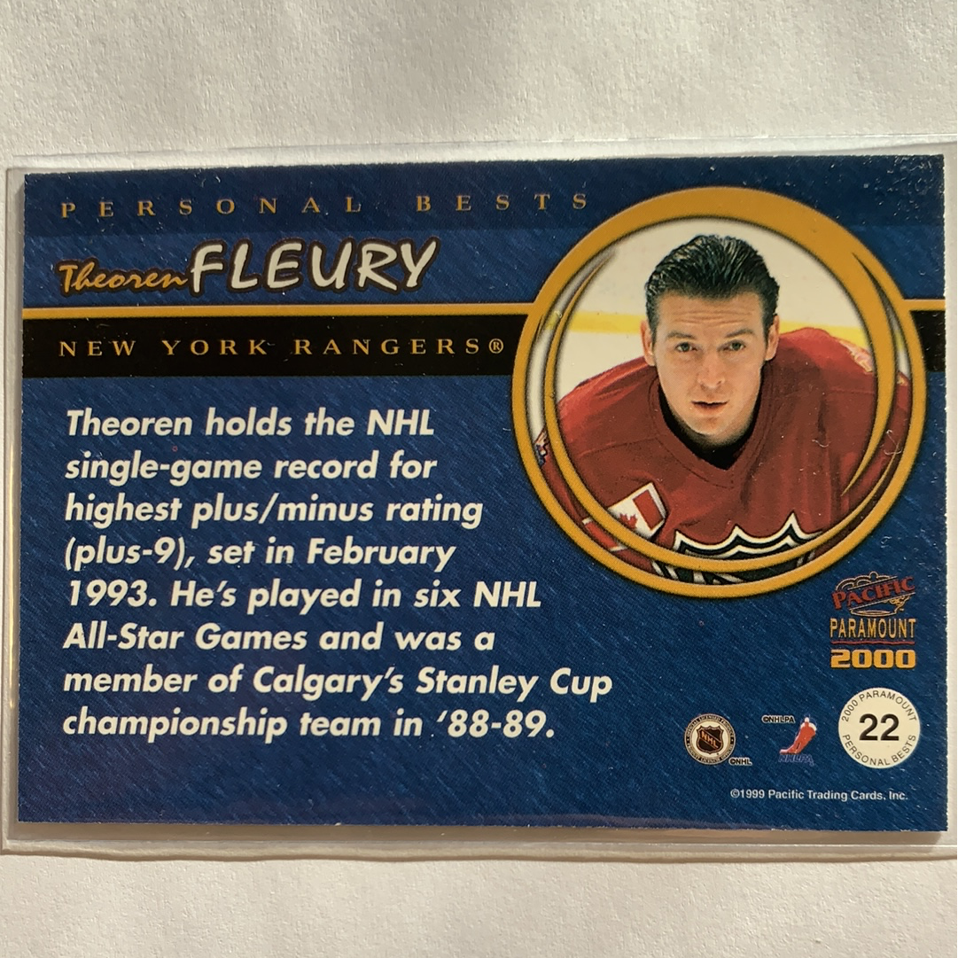 2000-01 Pacific Paramount Theoren Fleury Personal Bests | Local Legends Cards & Collectibles