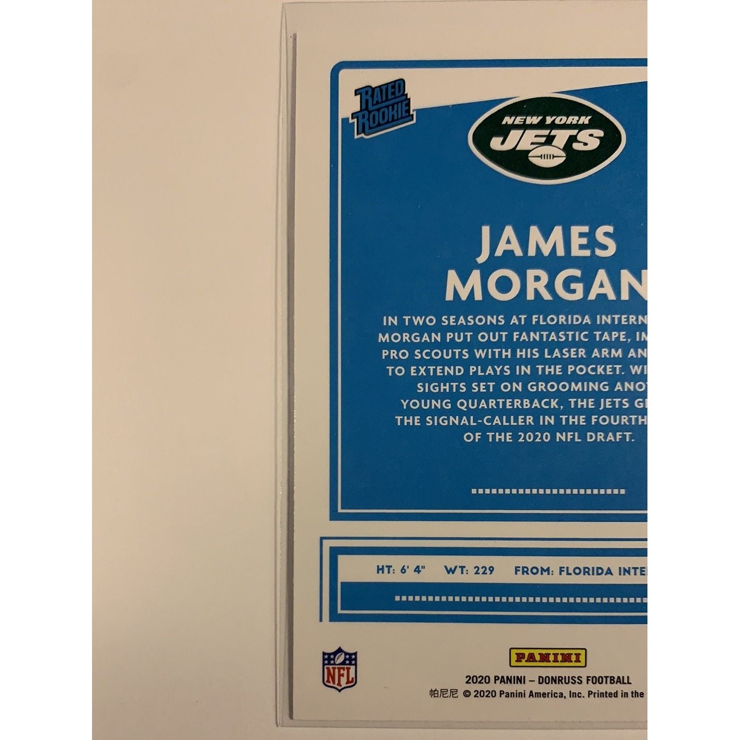 2020 Donruss James Morgan Blue Press Proof Rated Rookie | Local Legends Cards & Collectibles